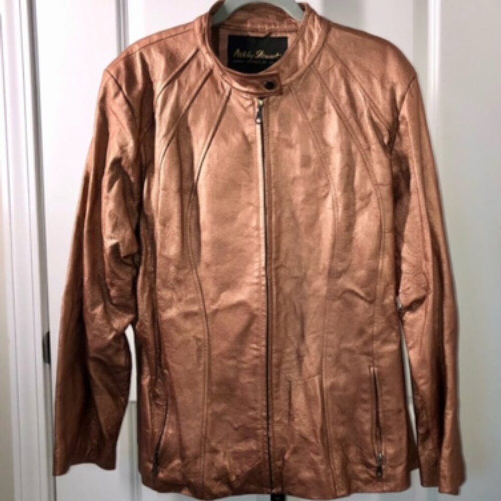 Excellent Condition Copper Leather Jacket Plus Si… - image 1